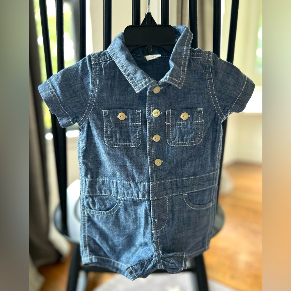 Baby Gap Cotton Denim Romper 0-3 months